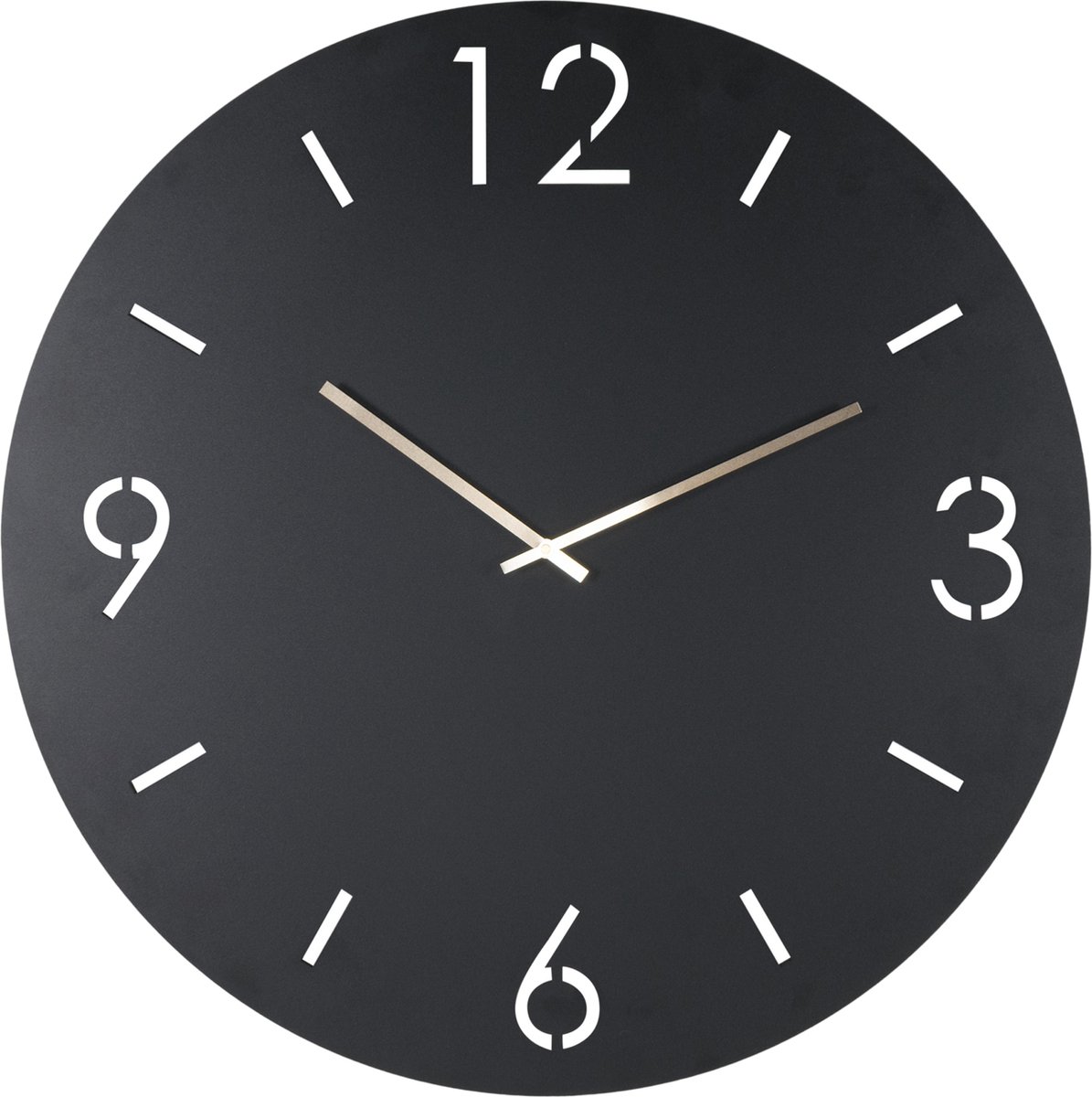 Spinder Design klok Time Ø 60 - Zwart - Staal