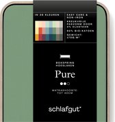 schlafgut Drap-housse Jersey Pure extra haut - Single XL - 180x200 - 200x220 665 Green Mid
