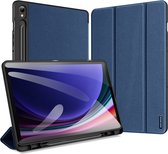 Dux Ducis Tablet Hoes Geschikt voor Samsung Galaxy Tab S9 FE Plus - Dux Ducis Domo Bookcase - Donkerblauw