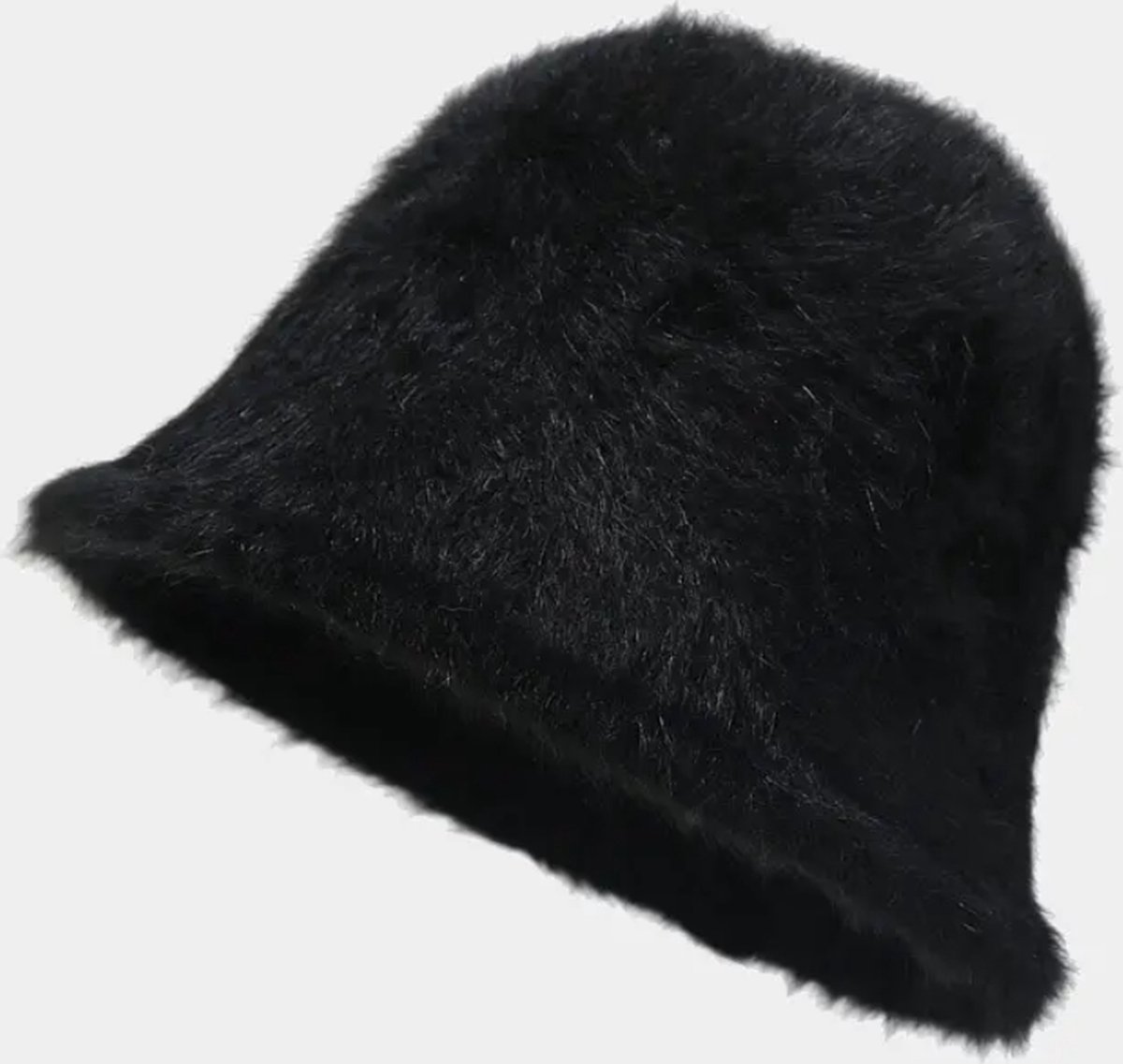 ASTRADAVI Winter Hats - Hoed - Stijlvolle en Elegante Pluche Emmer Hoed - Eén Maat Verstelbaar - Zwart