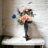Seta Fiori - bouquet champ - bleu pêche - 45cm -