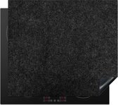 KitchenYeah inductie beschermer 59x52 cm - Zwart - Graniet print - Kookplaataccessoires - Afdekplaat voor kookplaat - Anti slip mat - Keuken decoratie inductieplaat - Inductiebeschermer - Inductiemat natuursteen - Beschermmat voor fornuis