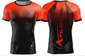 T-shirt Arawaza | dry-fit | zwart-oranje (Maat: L)