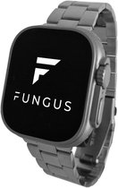 Fungus - Smartwatch bandje - Geschikt voor Apple Watch 42 / 44 / 45 / 49 mm - Series 1 2 3 4 5 6 7 8 SE Ultra iWatch - Metaal - Eenvoudig op maat - Zilver