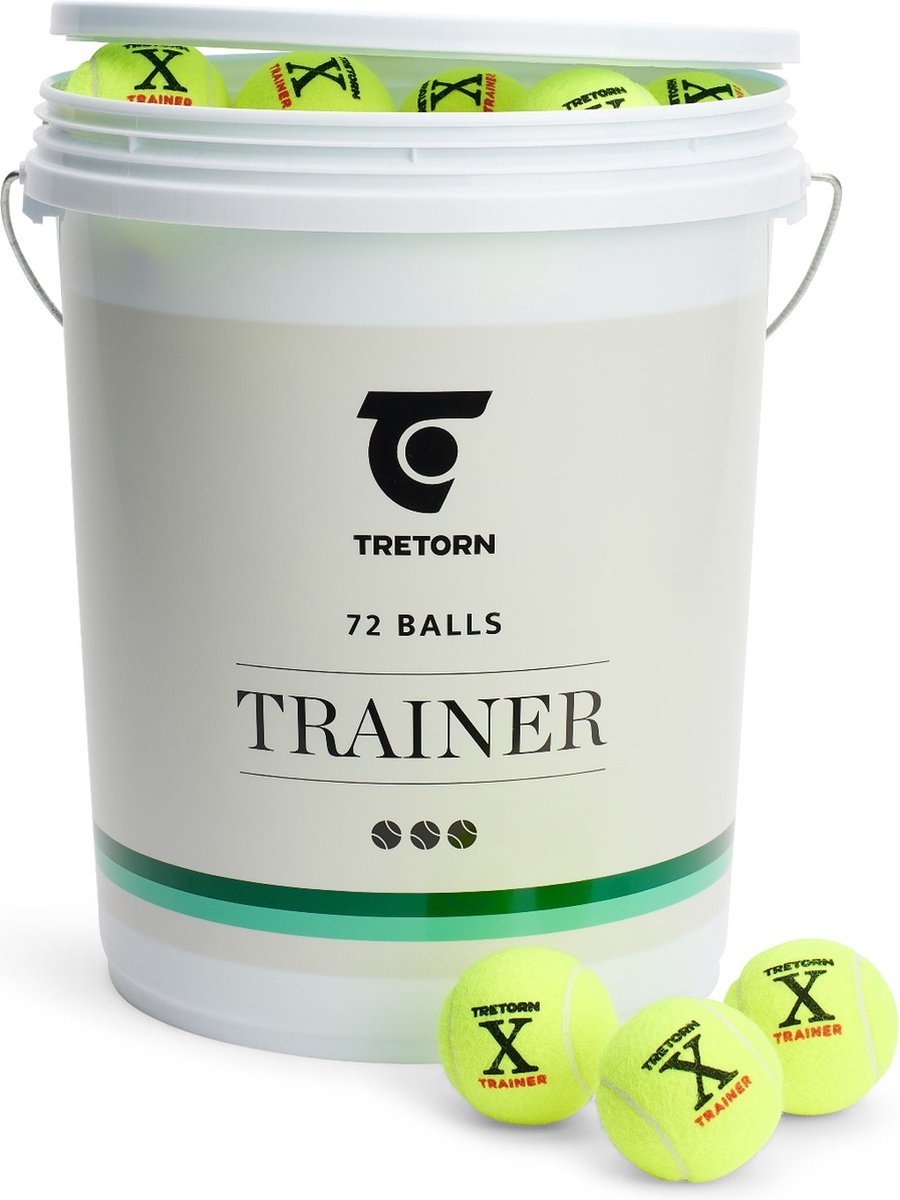 Tretorn Academy Orange Bucket Emmer met 72 Tennisballen Stage 2 Oranje