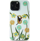 iPhone 14 Pro Max hoesje - magsafe hoesje / Starcase Starling - Bloemen - Flower / iPhone hoesje met Magsafe - Kunstleer