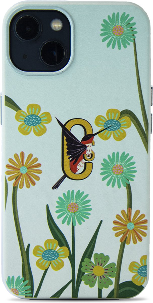 iPhone 15 hoesje - magsafe hoesje / Starcase Starling - Bloemen - Flower / iPhone hoesje met Magsafe - Kunstleer