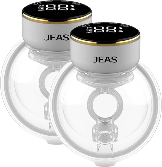  - Jeas® - Elektrische Draadloze Borstkolf - Kolf apparaat - 2 Stuks - Handsfree & Draagbaar