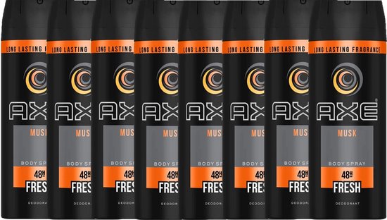 AXE Musk Deo Spray Grootverpakking 8 x 150 ml