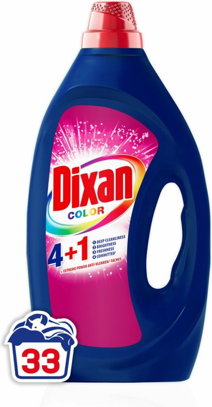 Dixan Vloeibaar Wasmiddel 4+1 Color 33 Wasbeurten 1,485 liter