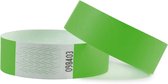 CombiCraft Blanco Tyvek Polsbandjes Neon Groen - 50 stuks - Hoge kwaliteit