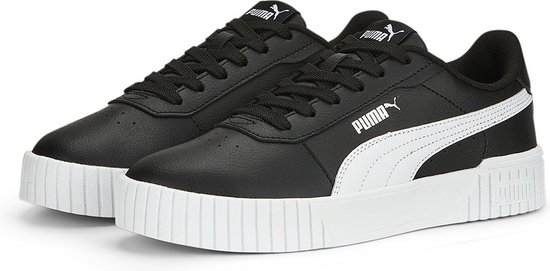 PUMA Carina 2,0 Dames Sneakers - Zwart/Wit/Zilver - Maat 38