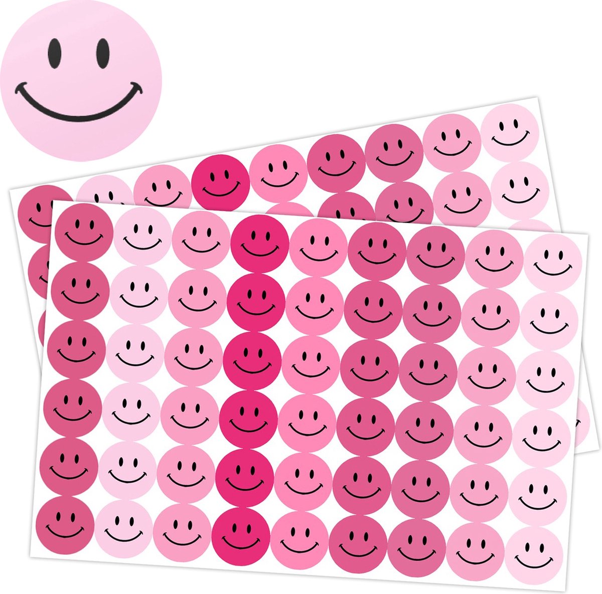 Roze Smiley Stickers - Stickervellen Roze Smileys - Beloningsstickers Meisjes - Knutselen Meisjes - Roze Stickers - Stickervellen Meisjes - Stickervellen - Knutselen Kinderen - Stickers Volwassenen - Planner Stickers - Bullet Journal Stickers