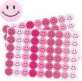 Roze Smiley Stickers - Stickervellen Roze Smileys - Beloningsstickers Meisjes - Knutselen Meisjes - Roze Stickers - Stickervellen Meisjes - Stickervellen - Knutselen Kinderen - Stickers Volwassenen - Planner Stickers - Bullet Journal Stickers