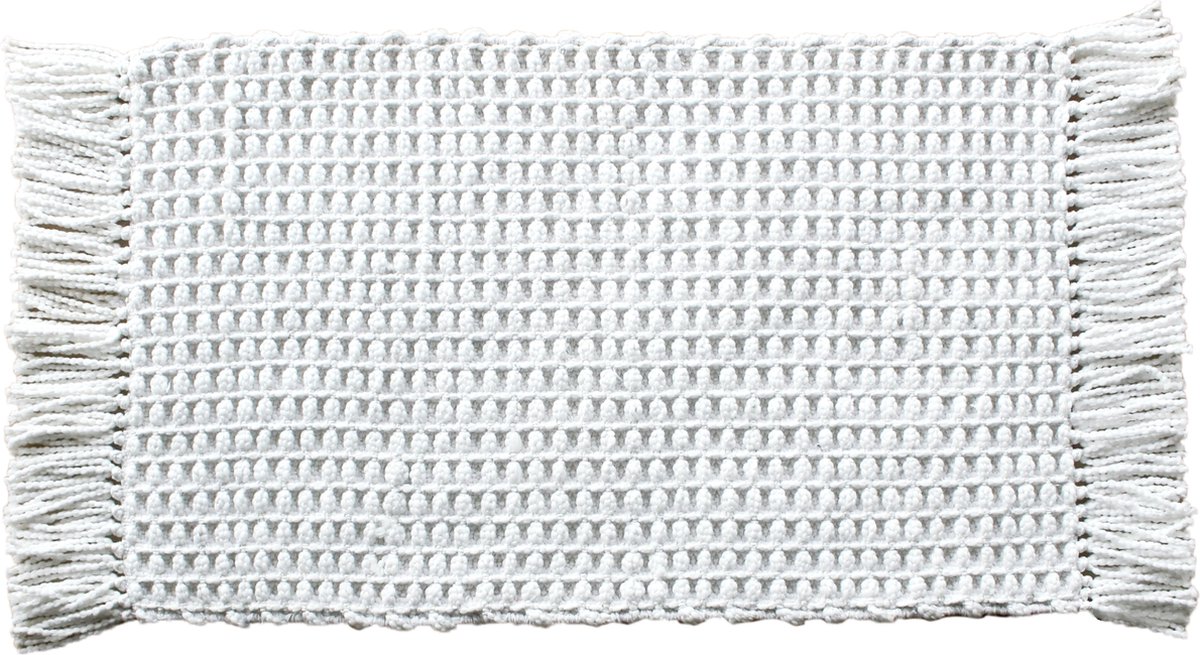 Heckettlane Madras Badmat - 70x120 cm - White