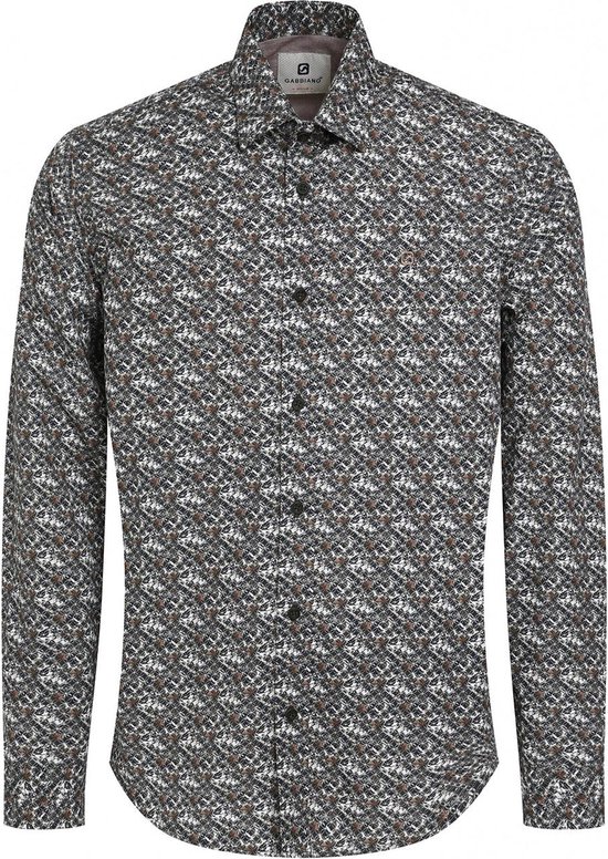 Gabbiano Overhemd Overhemd Met Unieke Print 333758 201 Black Mannen Maat - XL