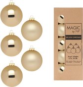 Inge Christmas Goods kerstballen - 20x st - brokaat goud - glas - 6 cm