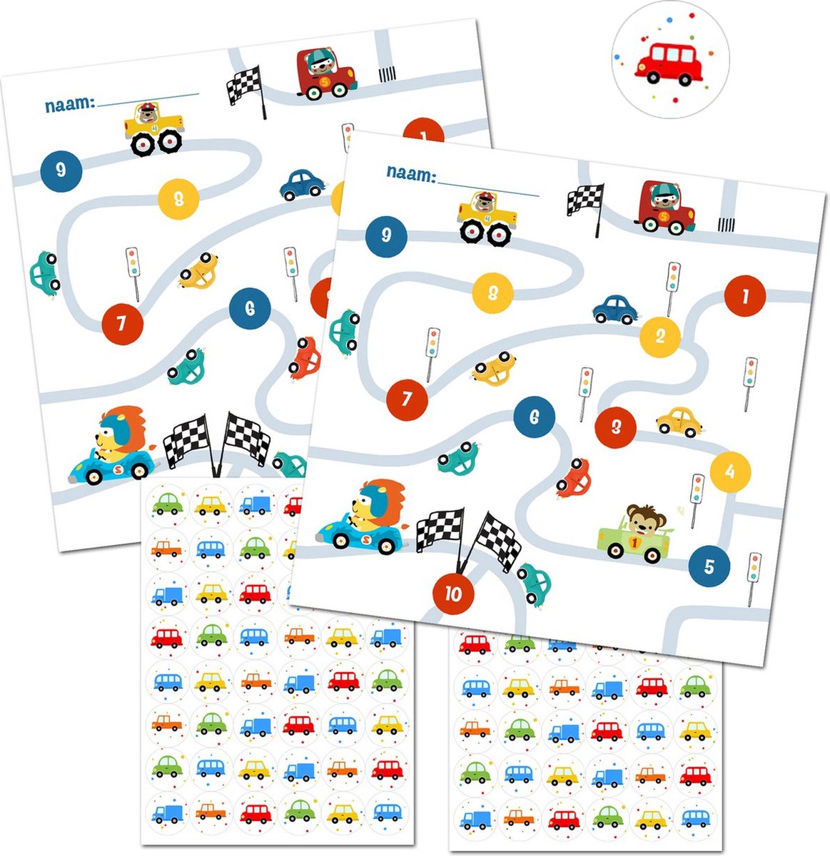 Goedkoopste Beloningssysteem met Stickers - Beloningskaarten Autorace Beloningsstickers - Beloningssysteem Kinderen - Aftelkalender - Zindelijkheidstraining Kind - Zindelijkheidstraining - Potje Peuter - Beloningskalender - Beloningssysteem Jongens
