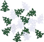 Kerstboom Stickers van Hout - Kerstbomen Stickers van Hout - Stickers Kerst - Kaarten Maken - Kerstkaarten Maken - Groene en Witte Kerstbomen Decoratie - Knutselen Meisjes - Knutselen Volwassenen - Knutselen Kerst - Kerstcadeau Decoratie