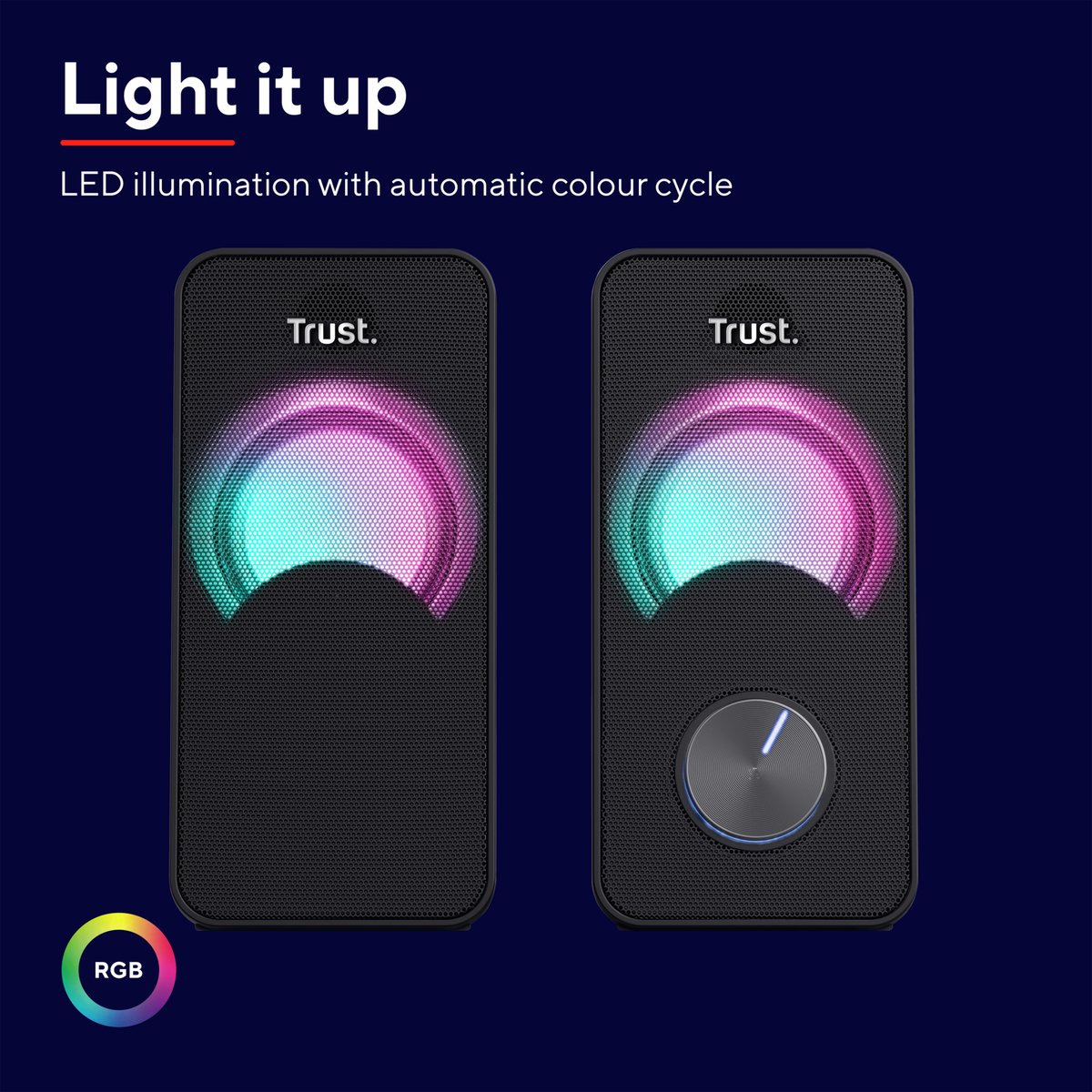 Trust Arys Compact 2.0 speakerset met RGB pc-luidspreker thumbnail 3