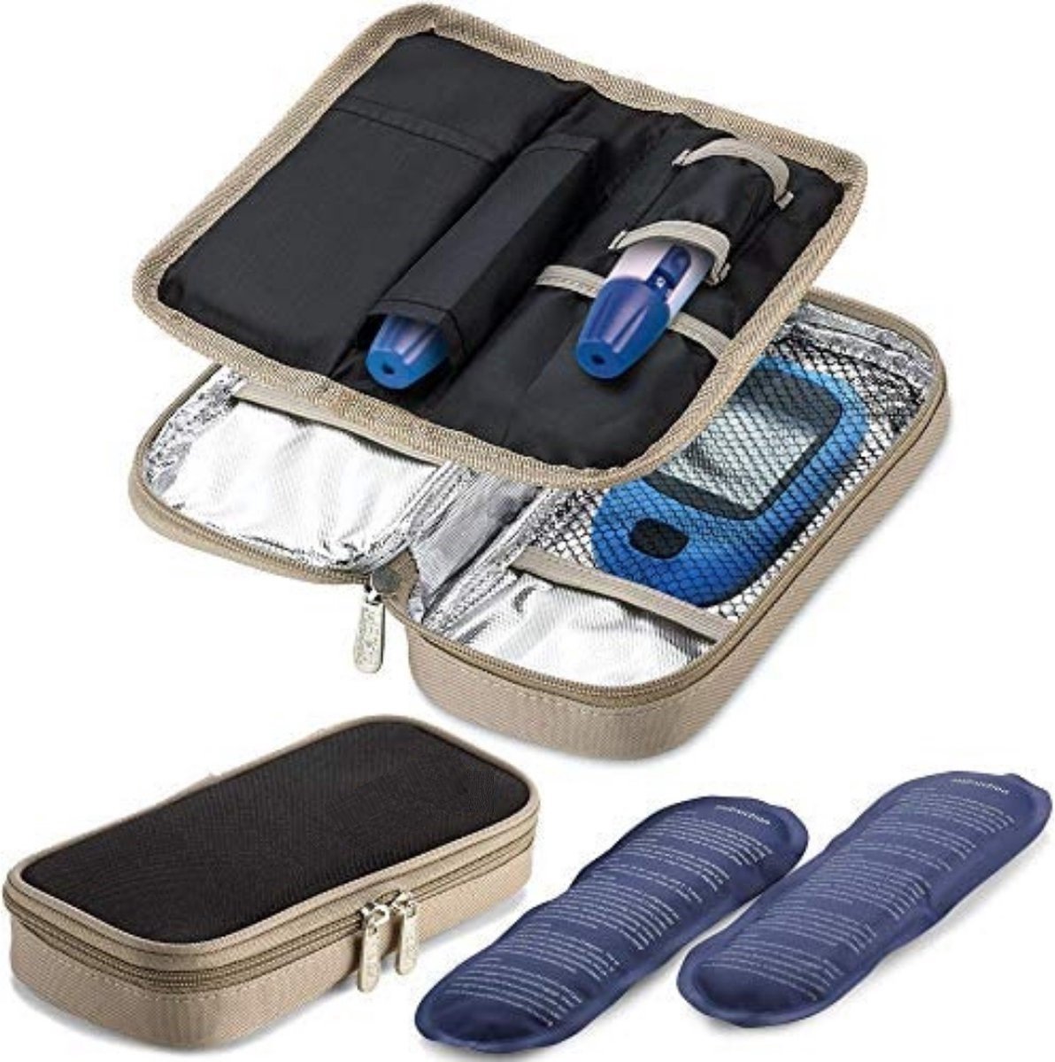 Goedkoopste Insuline Koeltas - Diabetes Koeltas - Diabetes Tas -Zwart en Bruin