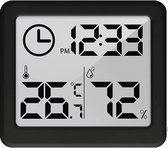 Bol.com GreenBlue - Weerstation - Digitale Thermometer / hygrometer met klokfunctie - Zwart aanbieding