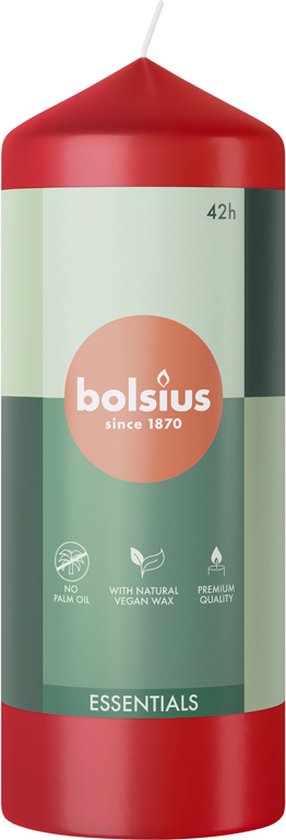 Bolsius Essentials Stompkaars 150/58 Delicate Red