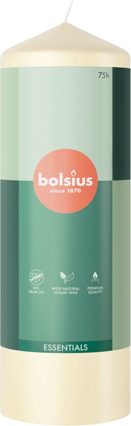 Bolsius Essentials Stompkaars 200/68 Soft Pearl