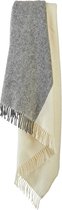 Plaid Moorland Donker Grijs Beige (Charcoal and Creame) - 150x183 - Nieuw Wol - Tweedmill UK