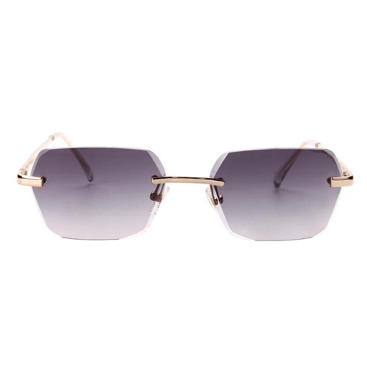 Donkergroene heren zonnebril Diamond Cut Blité - UV 400 - Mannen zonnebril - Transparante zonnebril