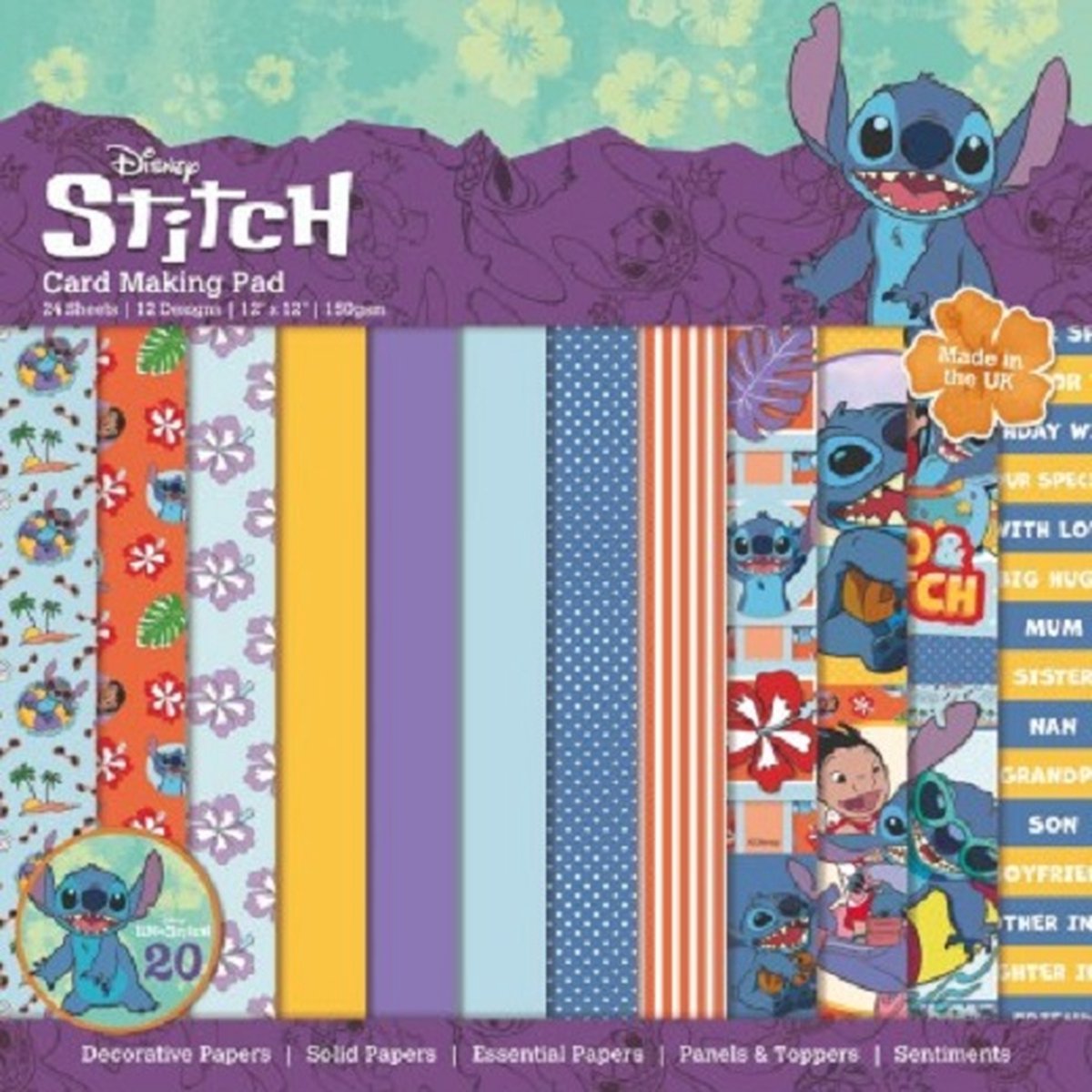 Kit de fabrication de cartes Lilo & Stitch 20e anniversaire 20,3 x 20,3 cm  (DYP0031)