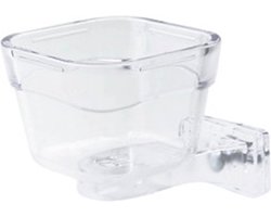 Duvoplus - Vogelnest - Vogel - Eetpot Papegaai Lock Groot 12x12x6,5cm Transparant - 1st