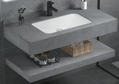 WOON-DISCOUNTER.NL - Badmeubel Varden 80 grijs beton - - 301541-wastafel+onderkast