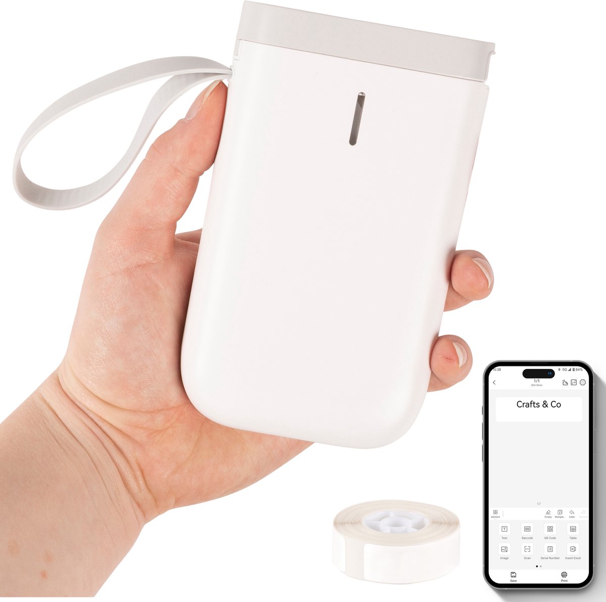 Acheter Mini imprimante de poche imprimante thermique Portable sans fil BT  connexion 203DPI pour étiquette photo bricolage