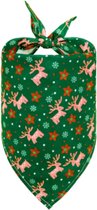 Honden Bandana Rendieren Kerst - Groen - Bandana Hond - Hondenkleding Kerst - Hondensjaal - Sjaal Hond - Kerst Hondenkleding - Hondenbandana - Bandana Hond - Huisdieren - Kerstcadeau Hond - Kerstman - Rudolph - Merry Christmas