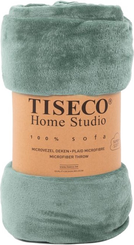 Tiseco Home Studio - Plaid COSY - microflanelle - 220 g/m² - 240x220 cm - Greensage