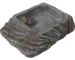 Terra Della - Drinkbak - Reptielen - Waterschaal S - 11.1x8.8x2.8cm Antraciet - 1st