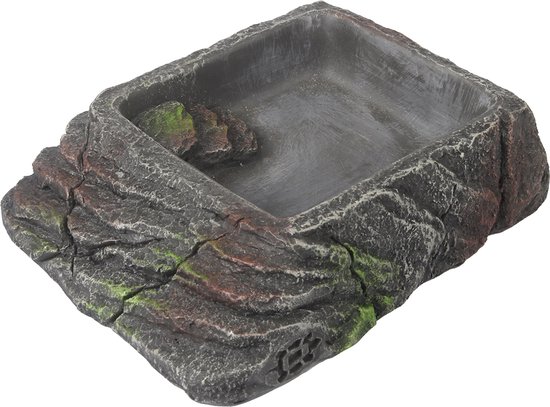 Terra Della - Drinkbak - Reptielen - Waterschaal S - 11.1x8.8x2.8cm Antraciet - 1st