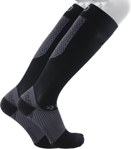 OS1st FS4+ fasciitis plantaris sport compressiesokken maat M (37.5-43) – zwart – hielspoor – achillespeesontsteking – hielpijn – pijn aan de voetboog – naadloos