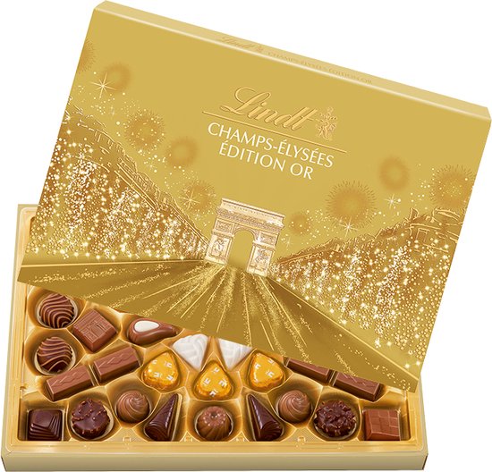 Boîte Lindt Champs-Elysées Gold (469gr) – Swiss Chocolates