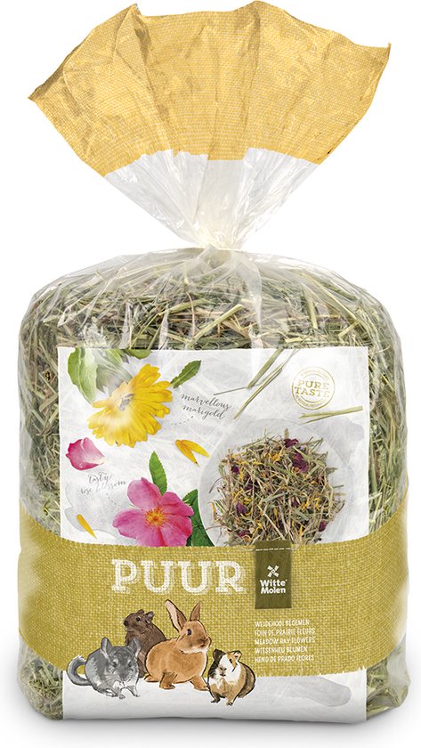 Witte Molen - Knaagdierenvoer - Knaagdier - Puur Weidehooi Bloemen 500gr - 1st