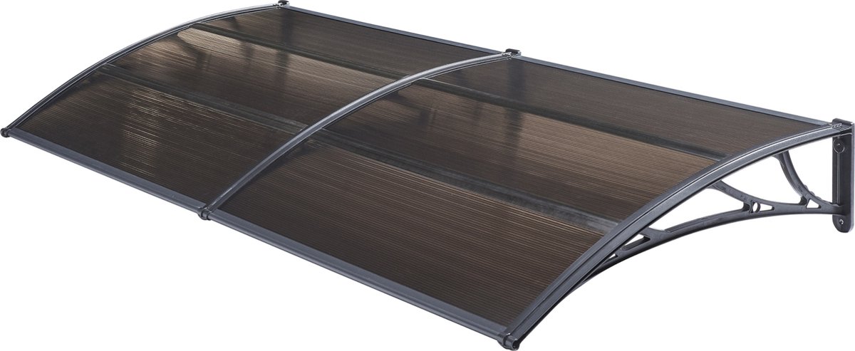 Deurluifel Mellerud afdak 240x80 cm zwart en bruin