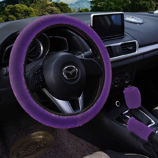 3 Pcs Housse Universelle Volant En Peluche, Housse De Volant