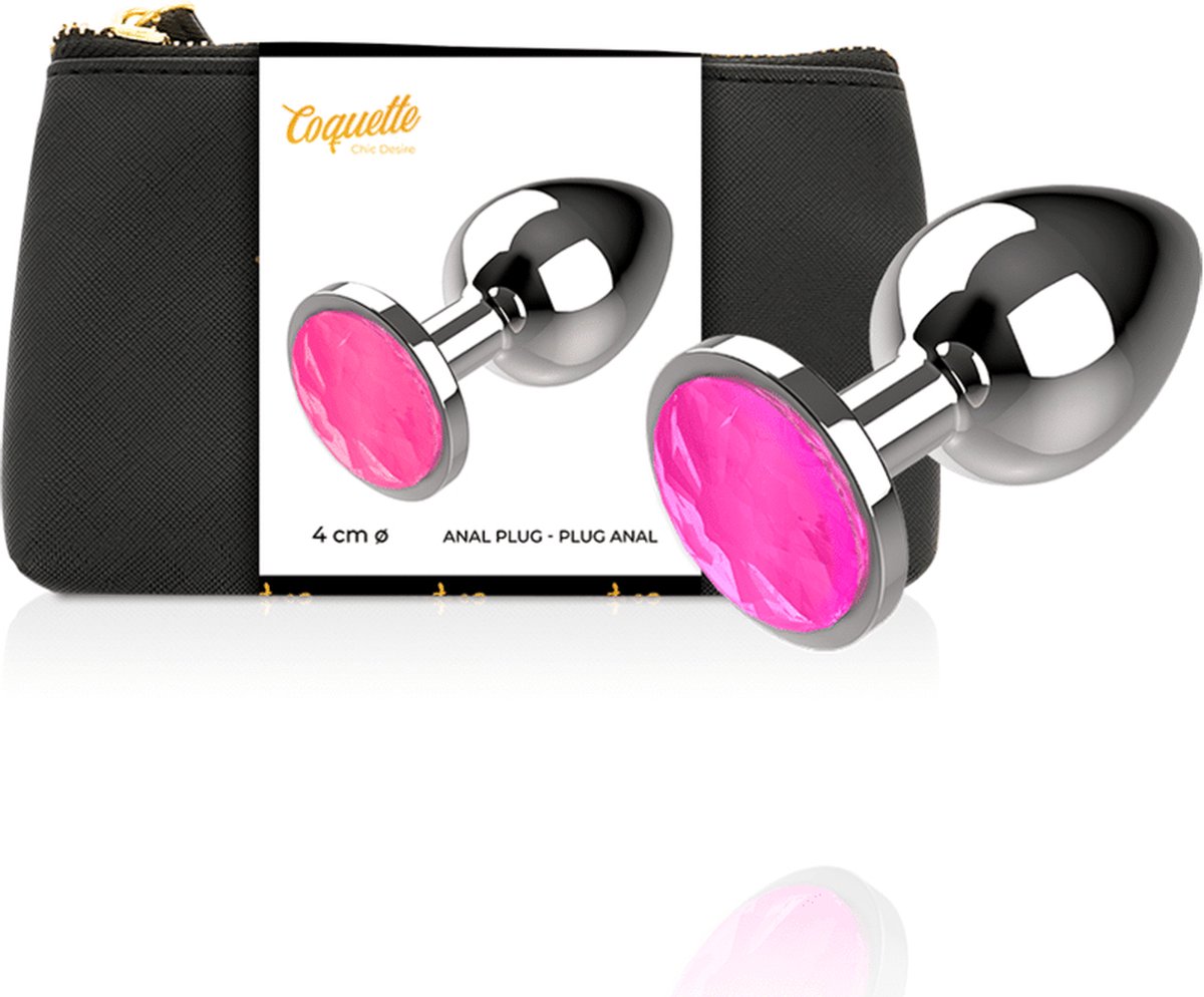 Goedkoopste COQUETTE TOYS | Coquette Anal Plug Metal Pink Color Size L 4 X 9cm