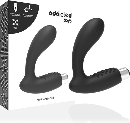 Addicted Toys - Prostaatmassager - Zwart - Oplaadbaar - Vibrerend - Siliconen
