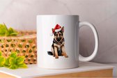 Mok German Shepherd - Christmas - Gift - Cadeau - HolidaySeason - MerryChristmas - HolidayCheer - dogs - puppies - puppylove - honden - puppyliefde - mijnhond