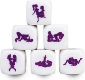 Secretplay 100% Games - Erotische Dobbelsteen voor Lesbiennes - Verschillende Standjes - 25mm - Wit en Paars