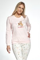 Cornette Katoenen Matching Gezin Pyjama Dames Volwassenen Lange Mouw Lange Broek Fall 467/343 XL