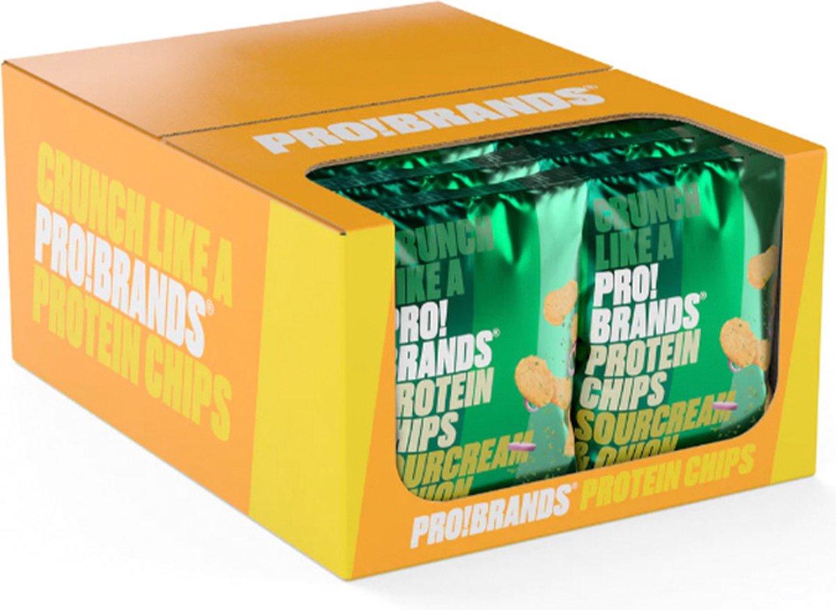 Goedkoopste Pro!Brands | Protein Chips | Sour Cream & Onion | 12 Stuks | 12 x 50 gram