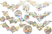 Raamsticker - Vleermuis met cirkels - Suncatcher - Halloween - Rainbow - Raamdecoratie - Raamfolie - Statisch - Zelfklevend